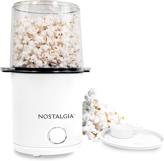 Nostalgia 8-Cup Hot Air Popcorn Maker & Bowl - 2-In-1 Bowl & Lid, 2 oz Measuring Cup - Oil-Free P... | Amazon (US)