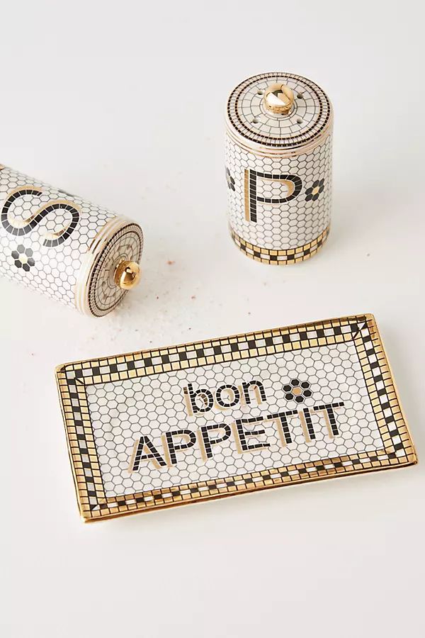 Bistro Tile Salt & Pepper Shakers By Anthropologie in Assorted Size SLT/PEPPER | Anthropologie (US)