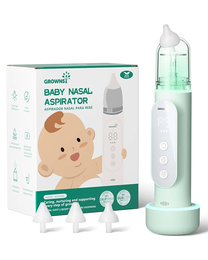 GROWNSY Nasal Aspirator for Baby, Upgraded 5 Suction Levels Baby Nose Sucker, IPX7 Waterproof Ele... | Amazon (US)