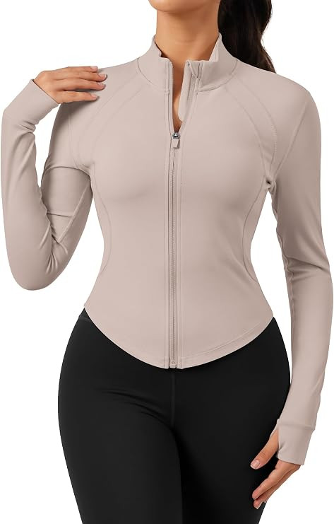 GYM RAINBOW Womens Zip Up Athletic Jacket Lightweight Contour Fit Gym Fitness Workout Jackets wit... | Amazon (US)