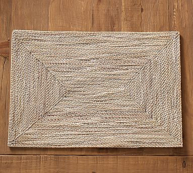 Tava Handwoven Rattan Rectangular Placemat | Pottery Barn (US)