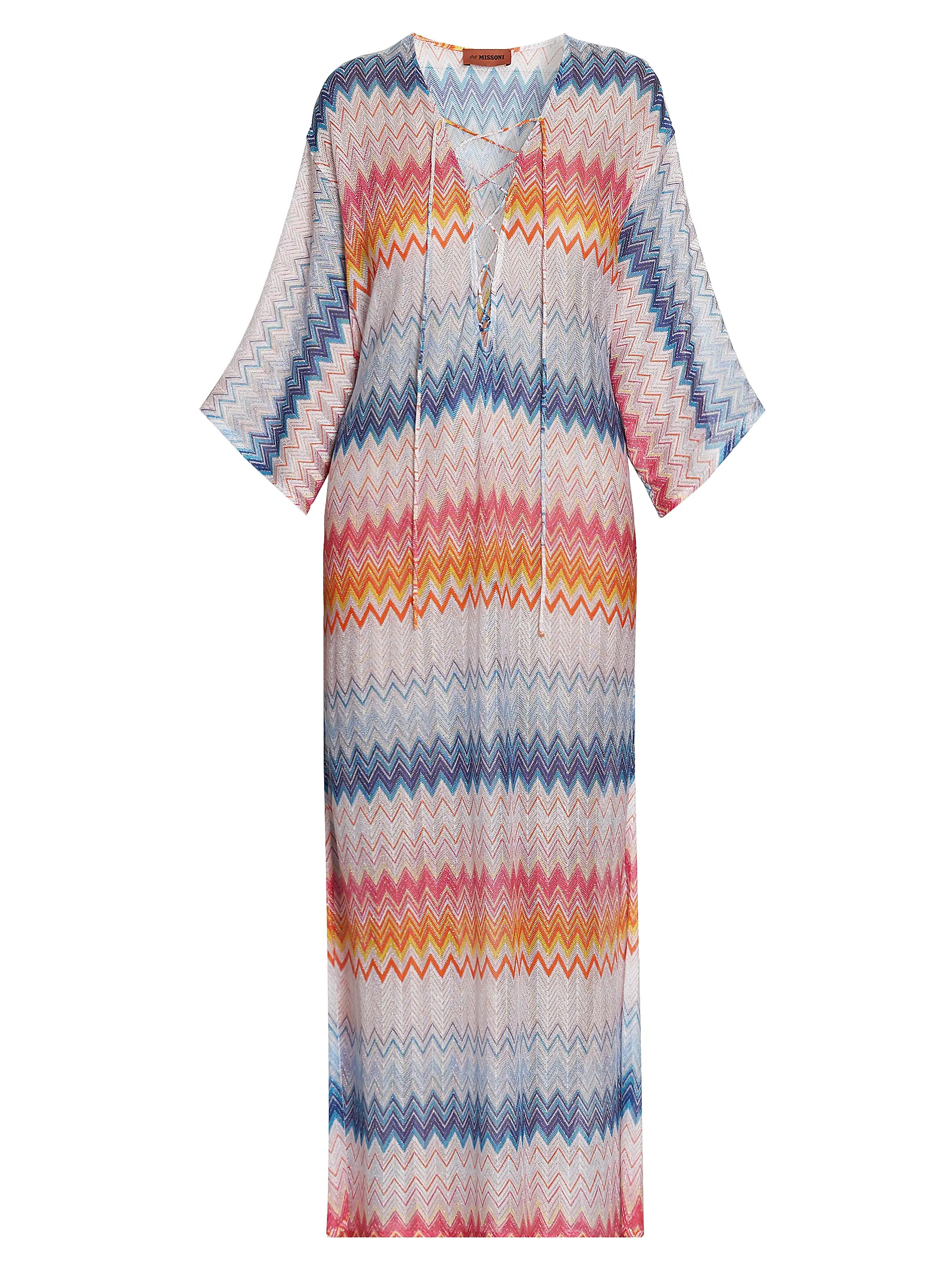 Missoni Chevron Lace-Up Long Cover-Up | Saks Fifth Avenue | Saks Fifth Avenue