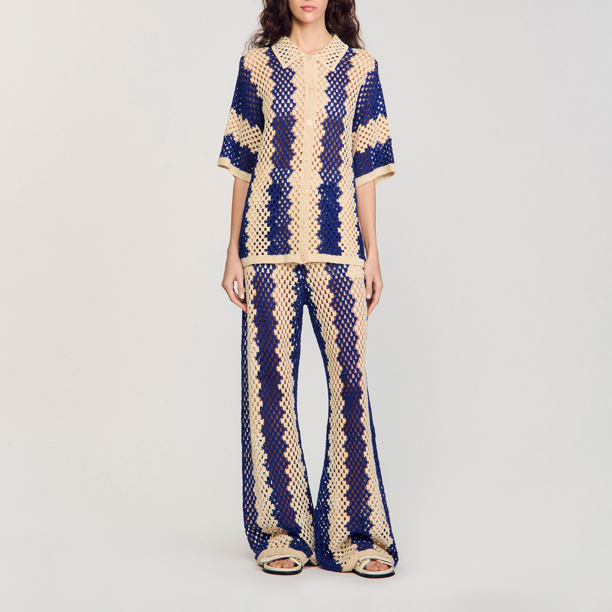 Two-tone knit cardigan | Sandro US | Sandro-Paris US