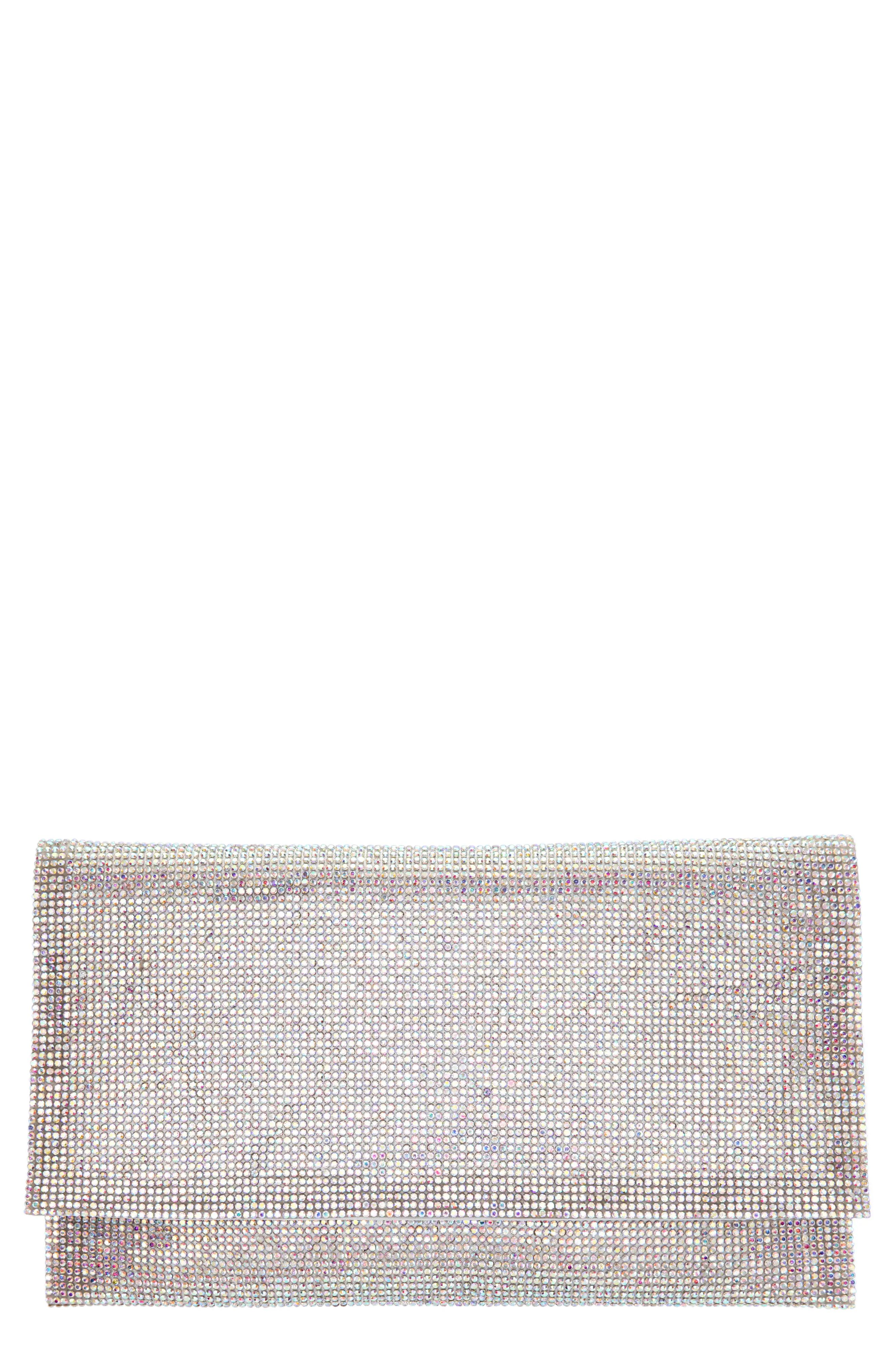 Nina Crystal Clutch in White Ab at Nordstrom | Nordstrom