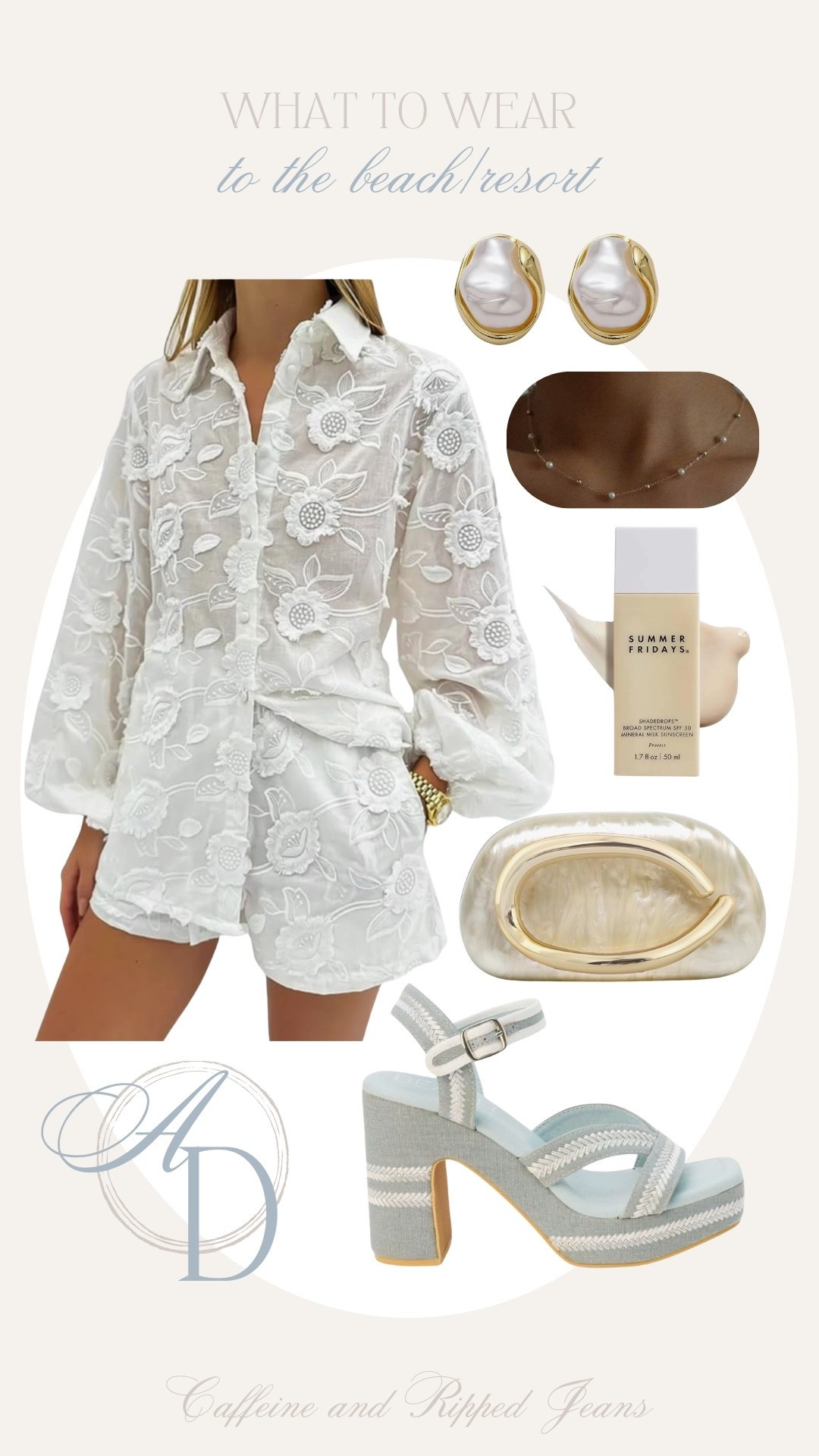// what to wear to the beach / resort wear // spring break outfit inspo // 2 piece set // beach by Matisse shoes // summer Fridays spf // Pearl accessories // 

#LTKSeasonal #LTKTravel #LTKBeauty