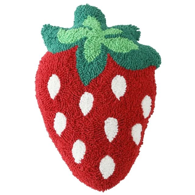 Mainstays 17" x 12" Strawberry Decorative Pillow, Brillant Red - Walmart.com | Walmart (US)