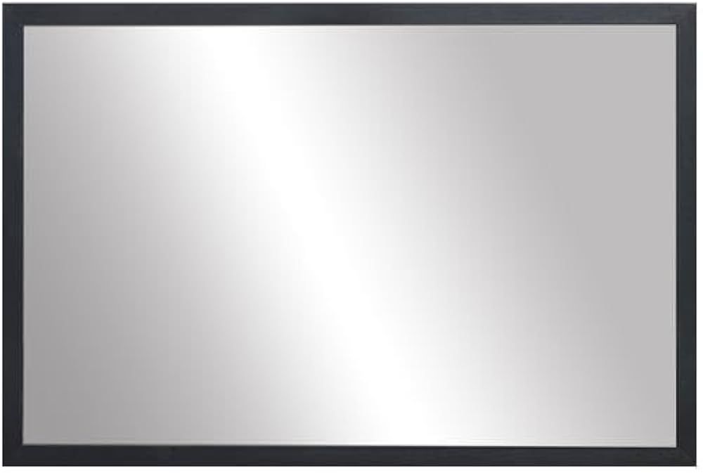Amazon.com: Frame My Mirror Framed Wall Mirror - Black 36" x 42" Mirror - Ideal for Bathroom, Wal... | Amazon (US)