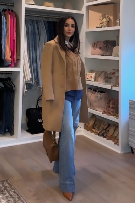 Winter outfit inspo 
Petite fashion | everyday style | chic elevated outfits 

Jeans size:24 classic length 
Sweater vest size: small 
Coat size: Xxs 

#LTKover40 #LTKstyletip