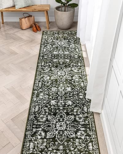 Well Woven Dazzle DISA Vintage Medallion Green Soft 2'7" x 9'10" Runner Rug | Amazon (US)