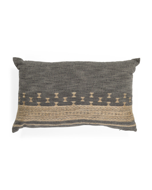 13x21 Handmade Cotton And Wool Pillow | TJ Maxx