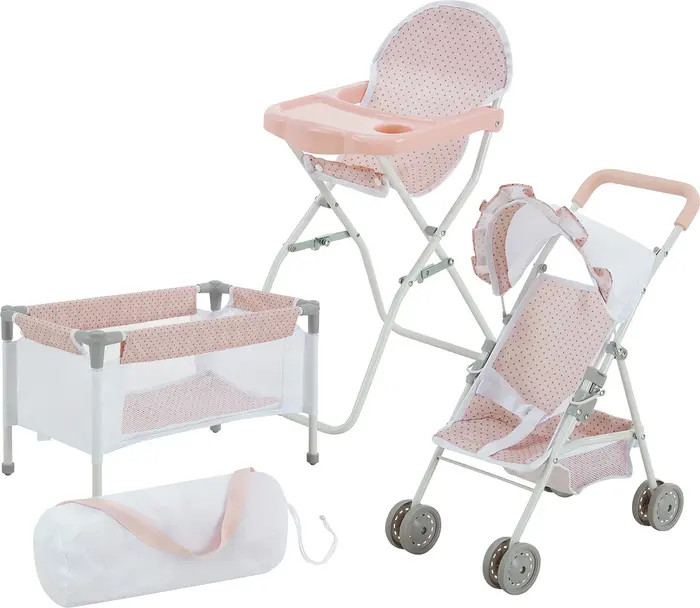 Teamson Kids Olivia's Little World Polka Dots Princess 3-in-1 Baby Doll Nursery Set | Nordstrom | Nordstrom