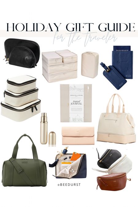 Gift guide for the traveler in your life! 

Packing cubes, luggage tags, monogrammed luggage tags, Beis bag, Dagne Dover bag, crossbody bag, Travel journal, packing essentials, toiletry bag, holiday gifting, holiday travel, 

#LTKGiftGuide #LTKtravel #LTKHoliday