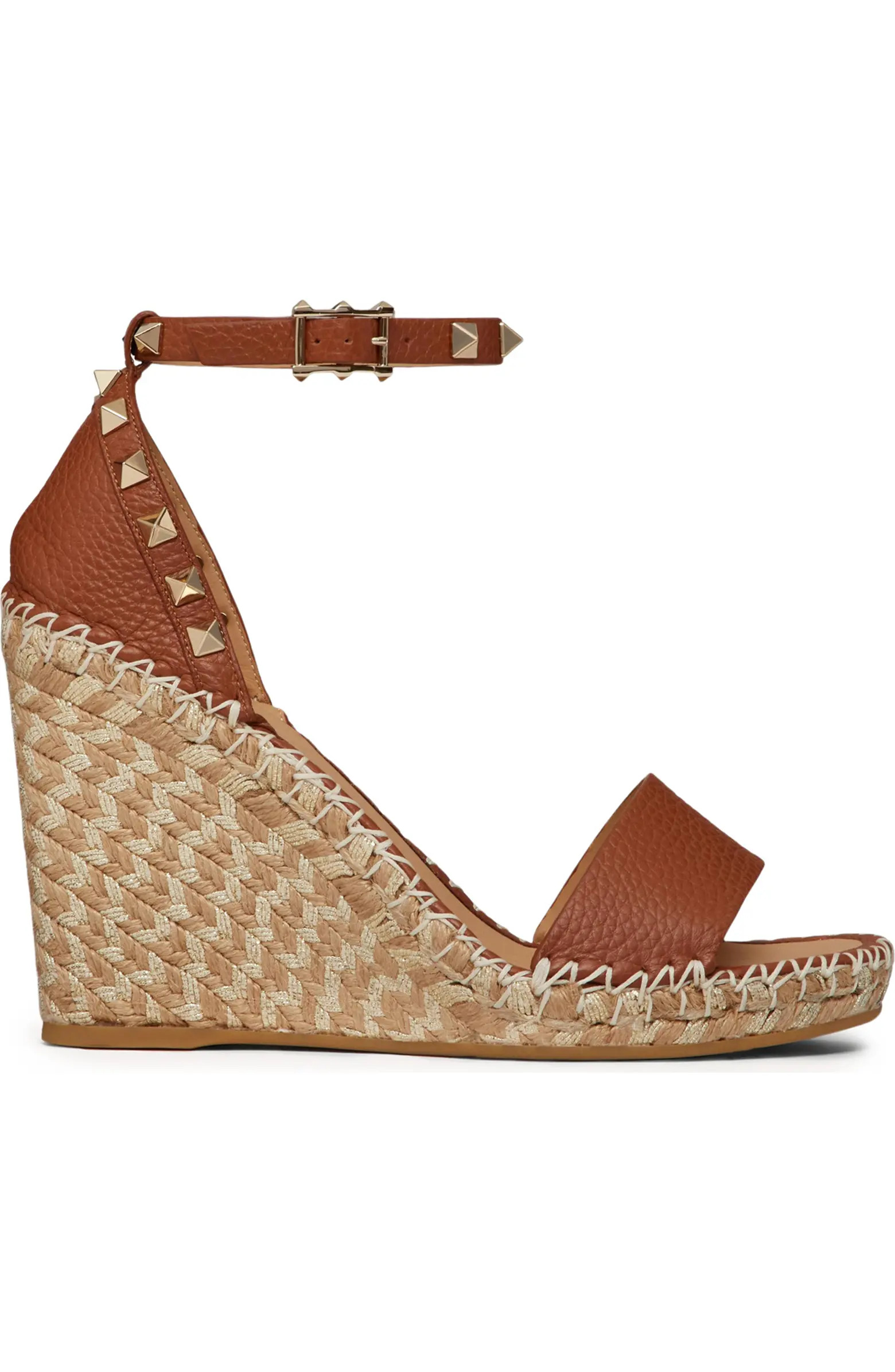Valentino Rockstud Espadrille Wedge Sandal (Women) | Nordstrom
