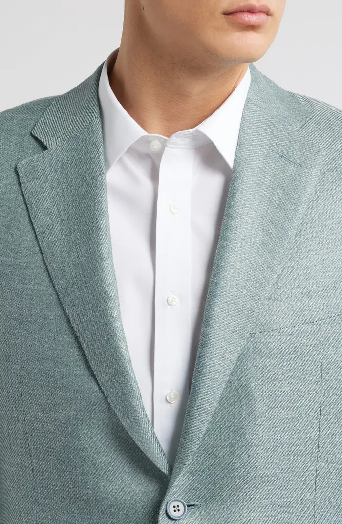 Siena Regular Fit Light Green Wool & Silk Blend Sport Coat | Nordstrom Rack