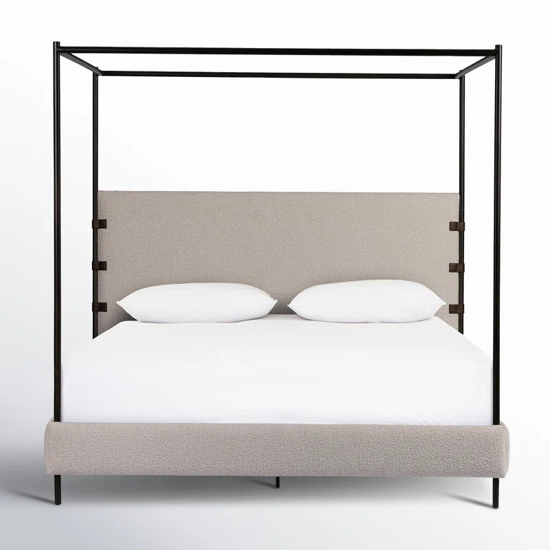 Malo Upholstered Metal Canopy Bed | AllModern