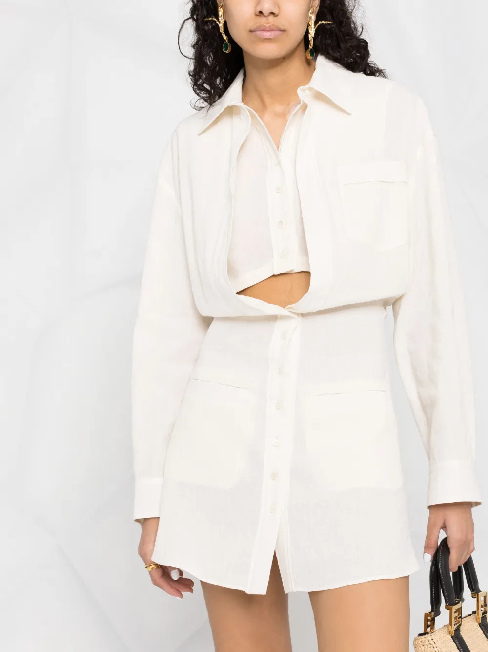 Jacquemus long-sleeve Shirt Dress - Farfetch | Farfetch Global