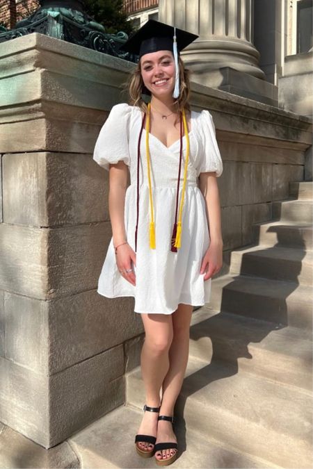 This white graduation dress with puff sleeves is so cute!

#LTKU #LTKunder100