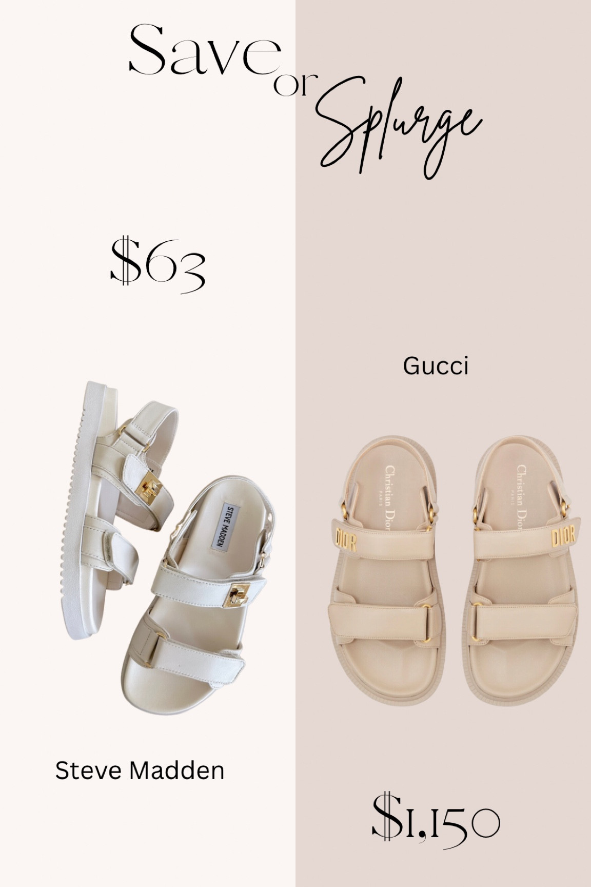 Such a good find! I love the #Dior & #Prada chunky sandals but don’t love the price! These #SteveMadden sandals look so similar and are under $100!