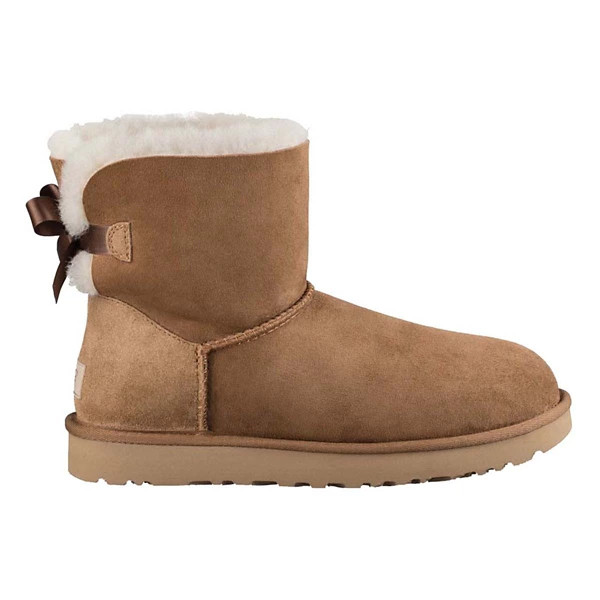 Women's UGG Mini Bailey Bow II Shearling Boots 11 Chestnut | Scheels