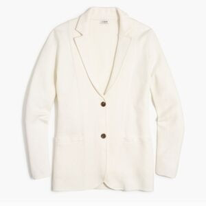 J. Crew Sweater Blazer Cream Ponte Knit Classic Stretch XS Professional | Poshmark