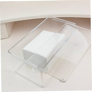 1PC Acrylic Tissue Box Clear Facial Tissue Dispenser Holder Rectangle Napkin Organizer for Counte... | Amazon (US)
