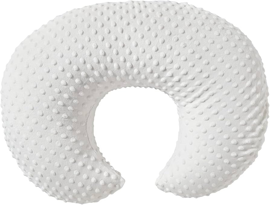Nursing Pillow Cover Breastfeeding Pillow Cases Minky Dot Slipcover (White) | Amazon (US)