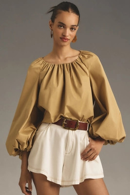 Mare Mare Long-Sleeve Crew-Neck Blouse | Anthropologie (US)