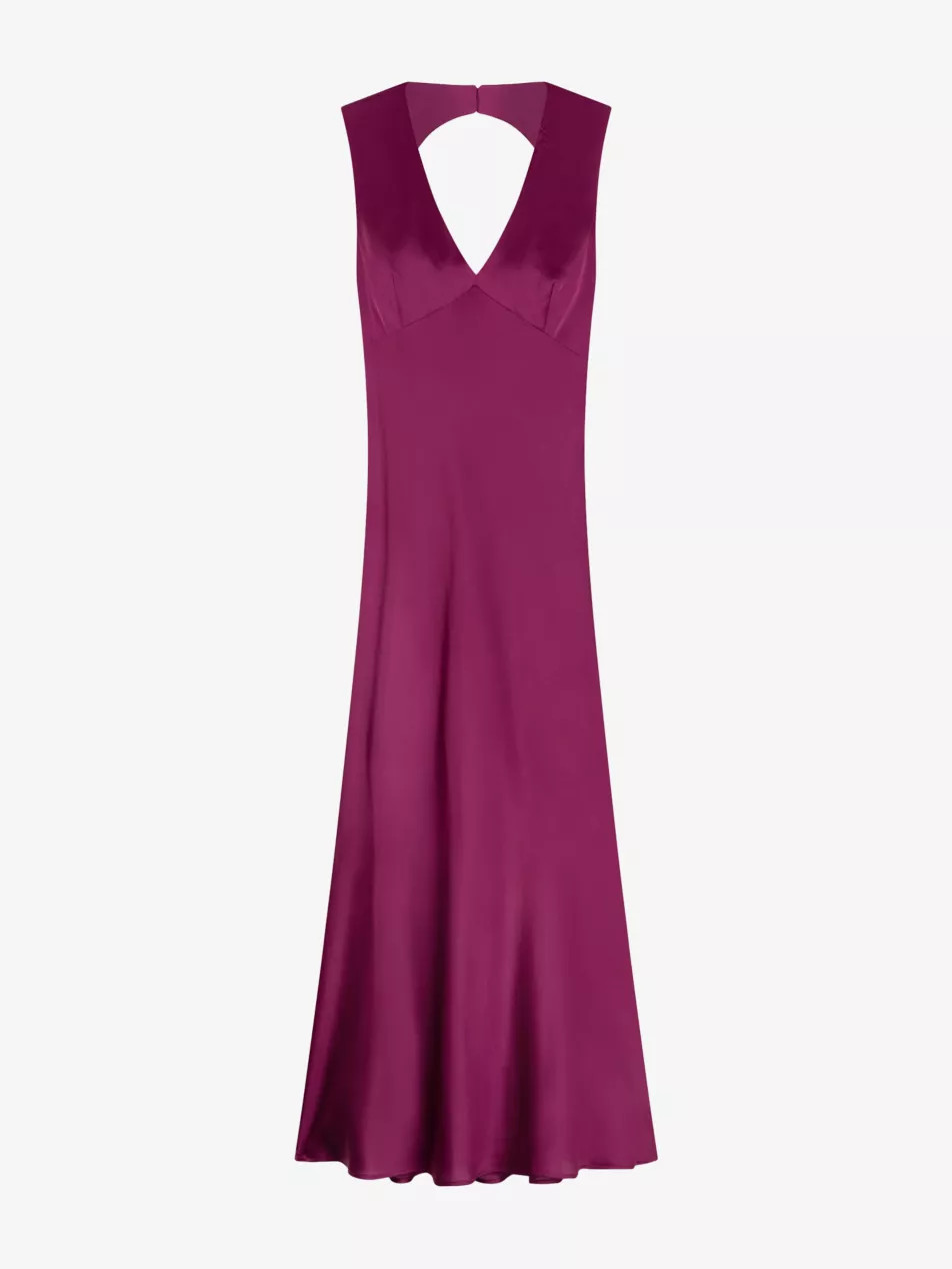 Nova Tie-Back Satin Maxi Dress | Selfridges