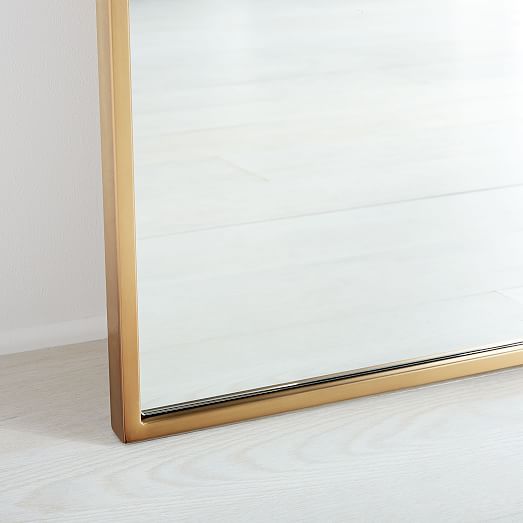 Metal Frame Oversized 78" Floor Mirror, Antique Brass | West Elm (US)