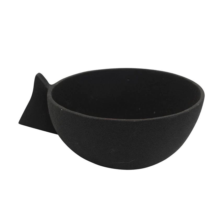 Decorative Textured Bowl, Black | Burke Decor