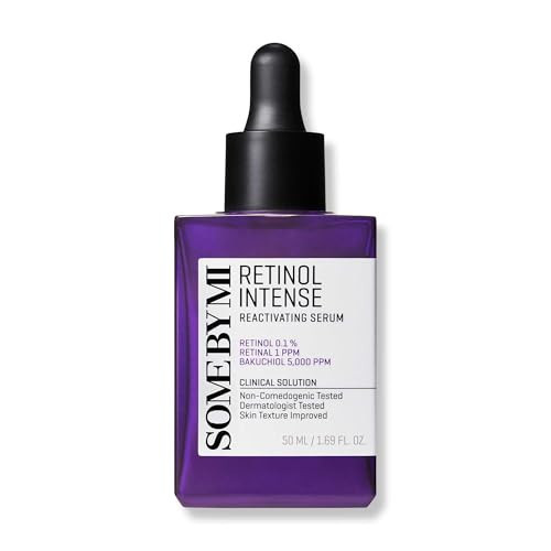 SOME BY MI Retinol Intense Reactivating Serum – 1.69oz, 50ml – Korean 0.1% Retinol Serum for Face Aging Signs and Post-Acne Marks – Pore Minimizer for Face with Bakuchiol & Retinal – Korean Skin Care | Amazon (US)