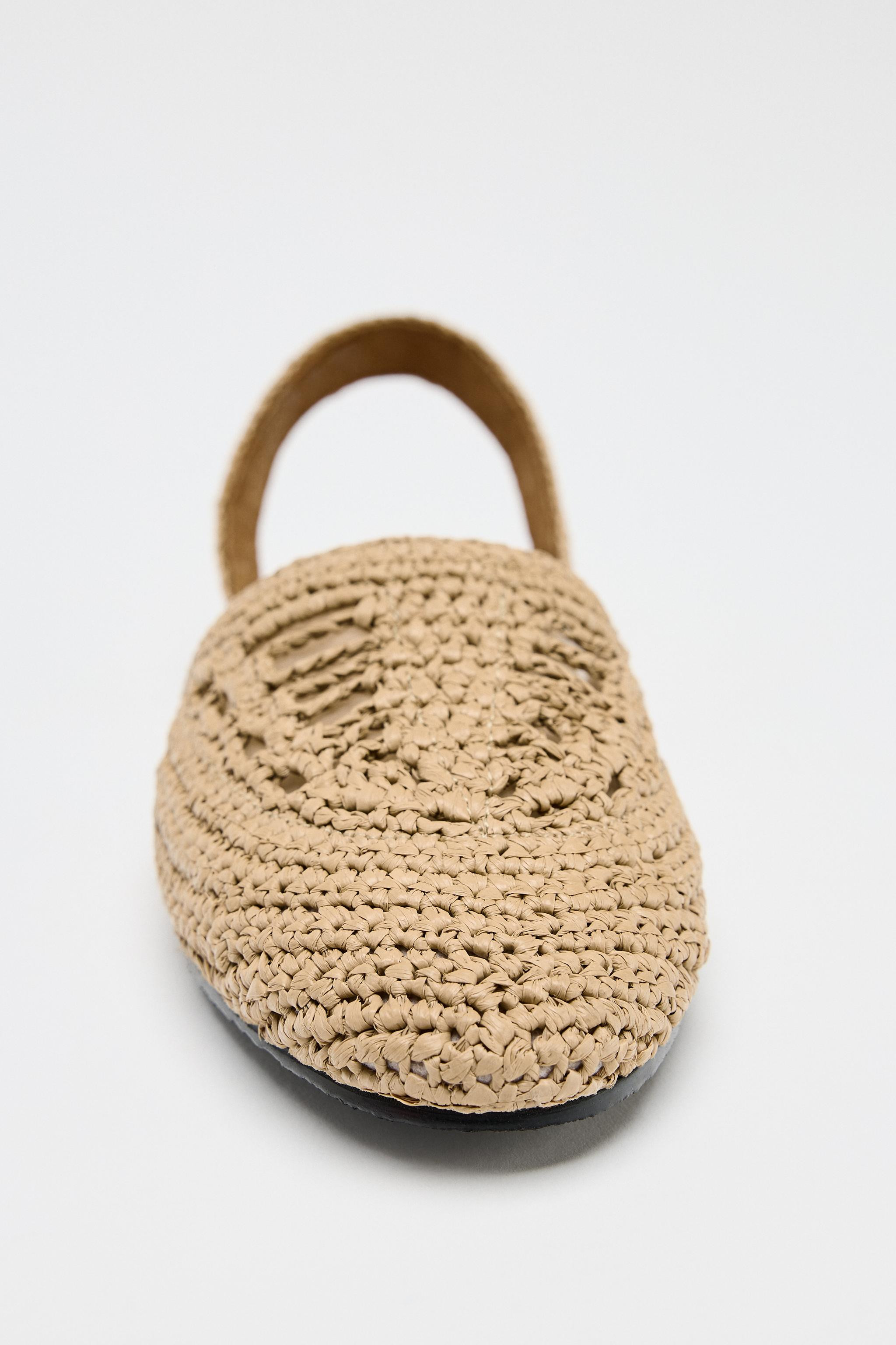 BRAIDED SLINGBACK SHOES | Zara US