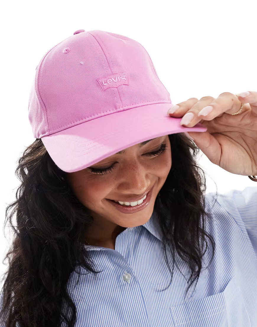 Levi's batwing logo baseball cap in pink | ASOS (Global)
