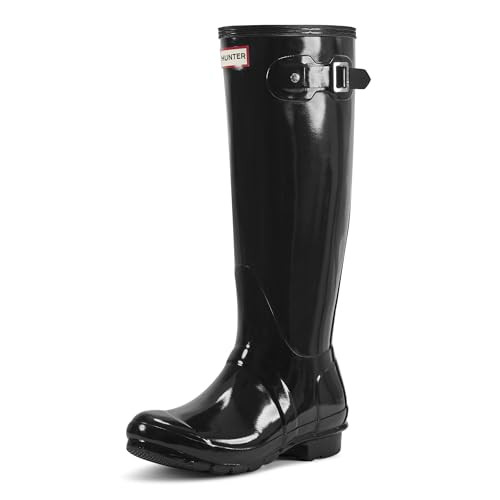 Hunter Women's Original Tall Rain Boot Black Size 8 US | Amazon (US)