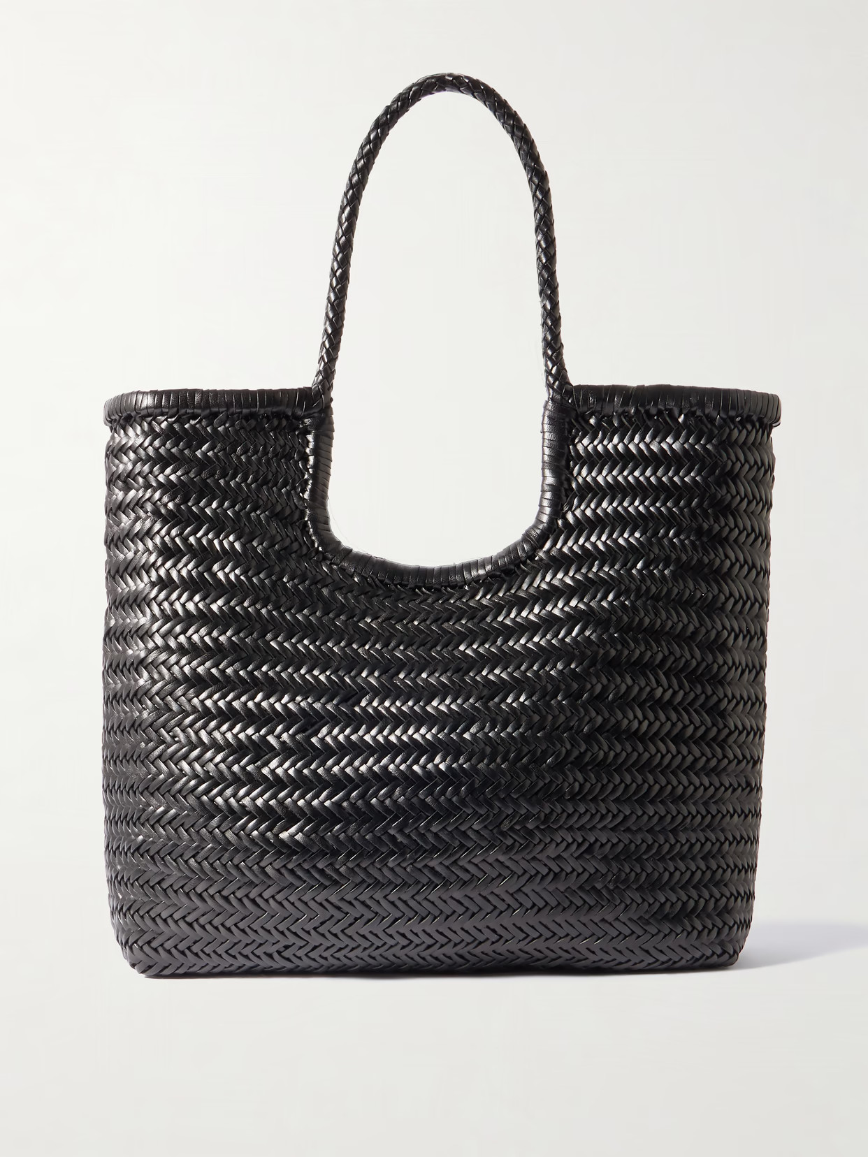 Dragon Diffusion - Ns Diagonal Triple Jump Woven Leather Tote - Black | NET-A-PORTER (US)