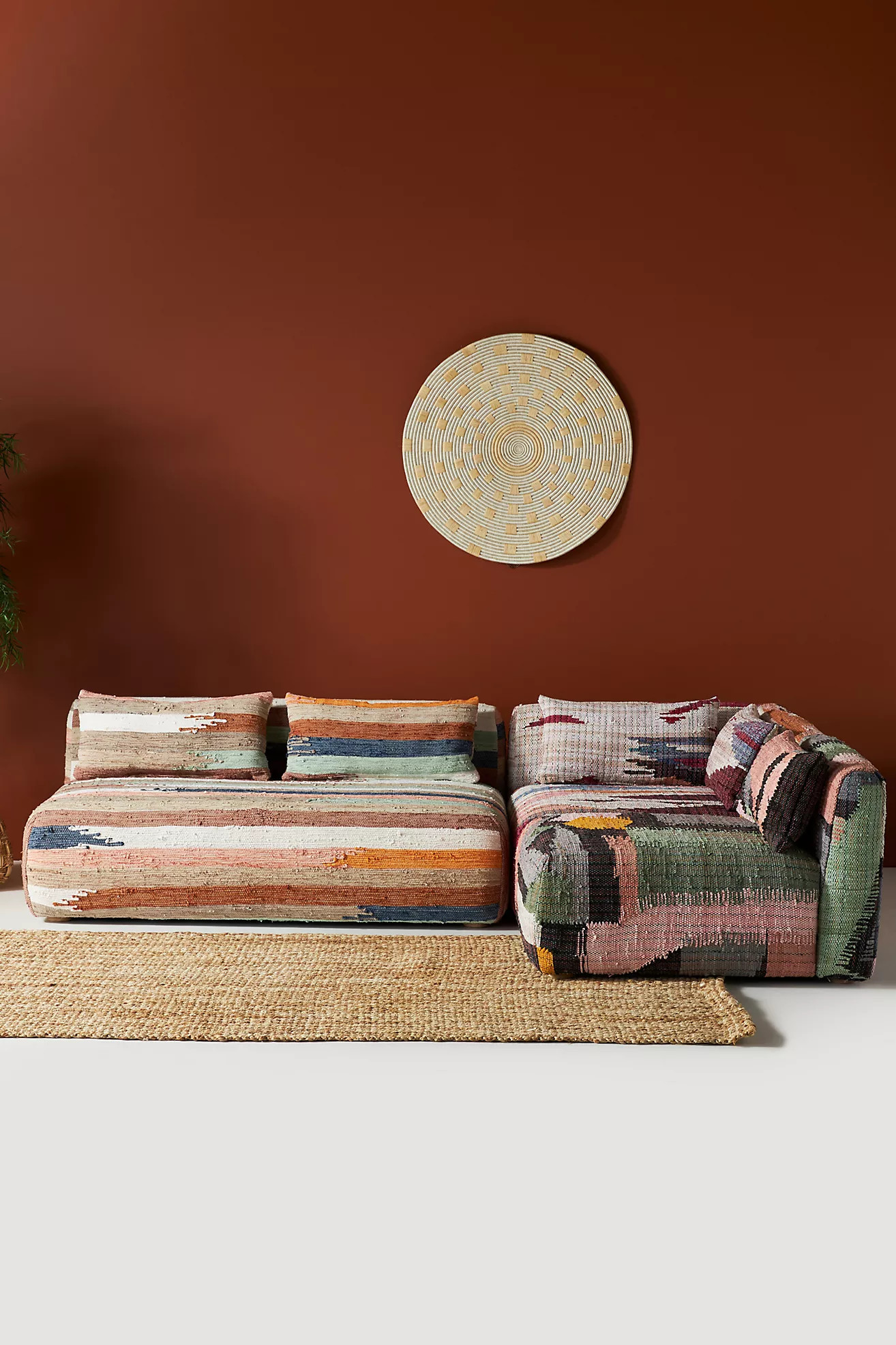 Woven Marija Kori Modular Armless Sofa | Anthropologie (US)