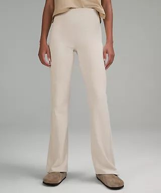 Brushed Softstreme Ribbed Zip Flared Pant 32.5" | Lululemon (US)