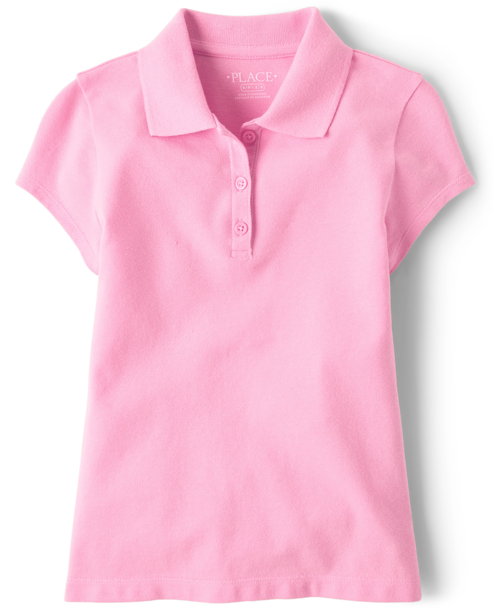 Girls Uniform Pique Polo - sparklpink | The Children's Place