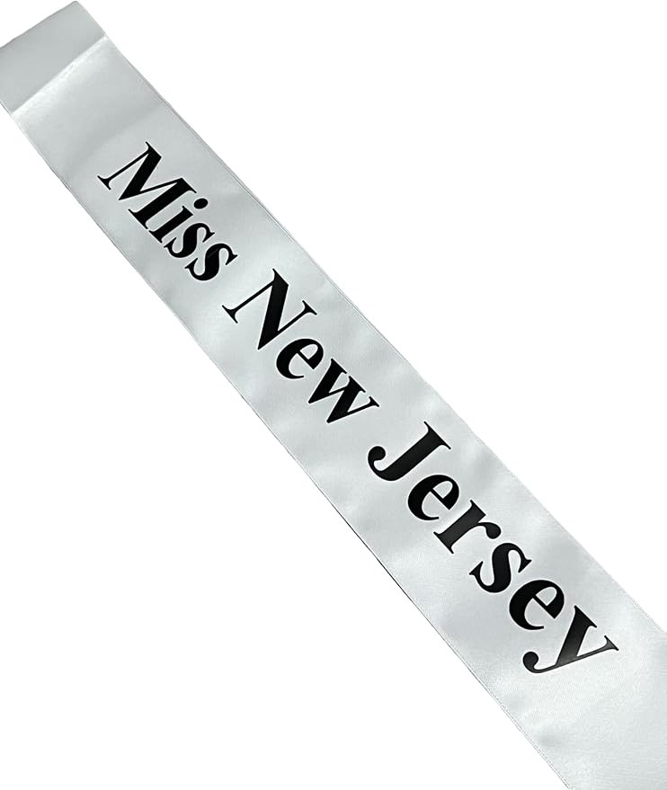 Miss New Jersey Cross Body Pageant sash with Adjustable pin, One Side fits Most Including Childre... | Amazon (US)