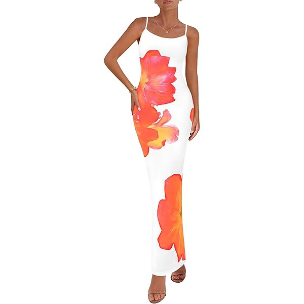Amazon.com: PRETTYGARDEN Women Summer Strapless Maxi Dress Bodycon Floral Sexy Long Wedding Guest... | Amazon (US)