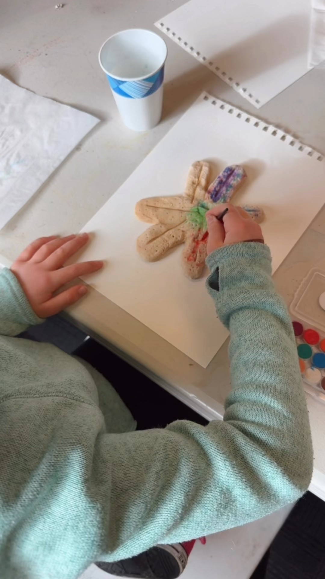 Fun day at co op today! Learning all about starfish and they got to paint the ones they made last week! ♥️♥️
#homeschool #homeschoolife 

#LTKHome #LTKKids #LTKFamily