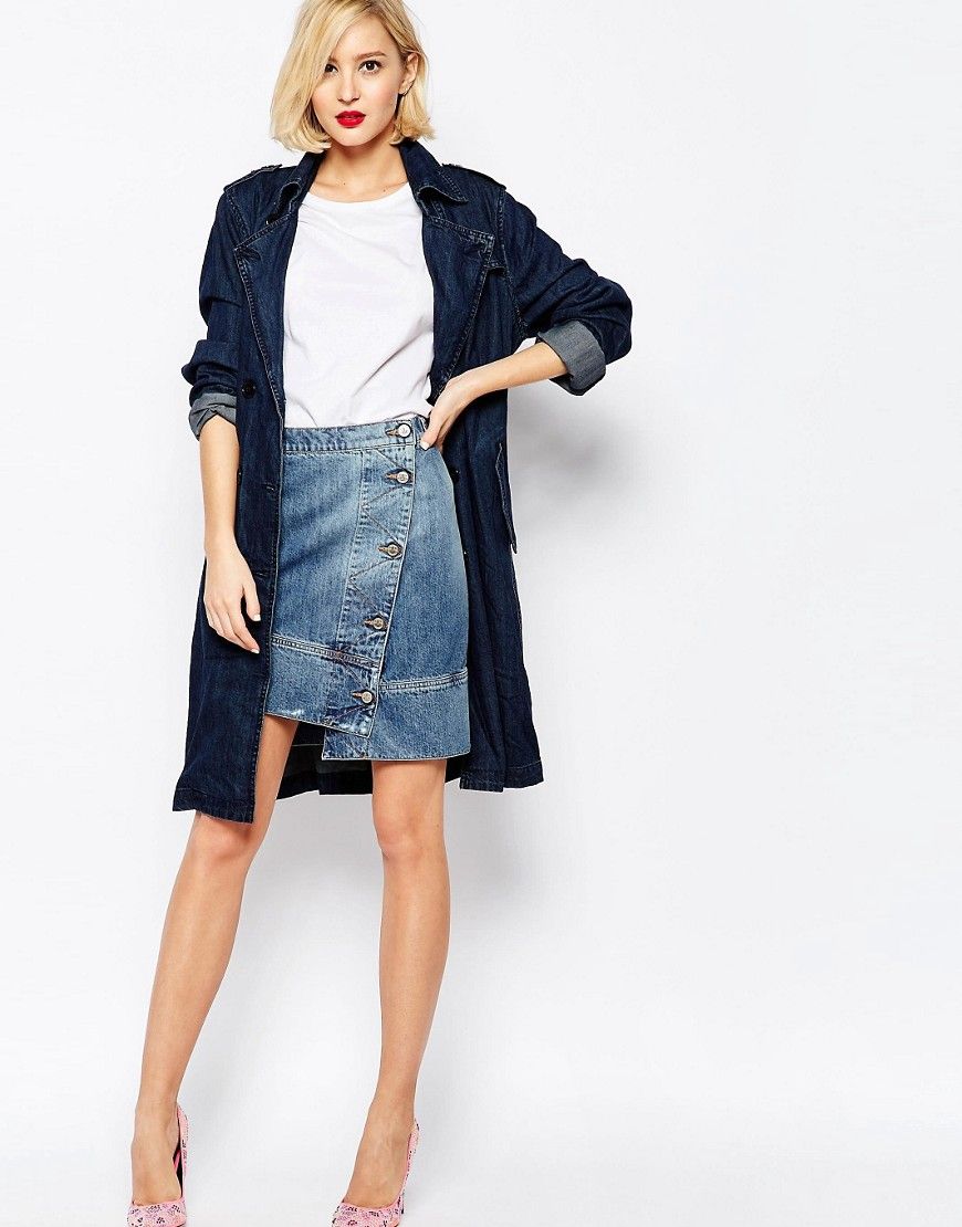 Vivienne Westwood Recycled Denim Jacket Skirt With Distressing | ASOS UK