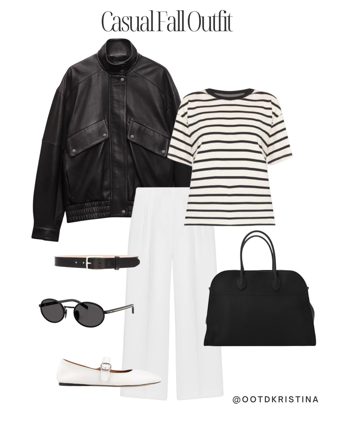 Casual fall outfit idea 
#falloutfit #casualoutfit #bomber #jacket #striped #flats #minimalistic 

#LTKFindsUnder100 #LTKFallSale #LTKSeasonal