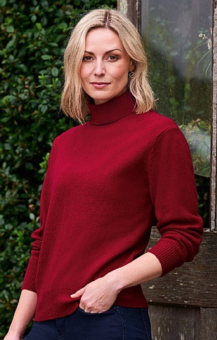 Ladies House of Bruar Lambswool Roll Neck | The House Of Bruar