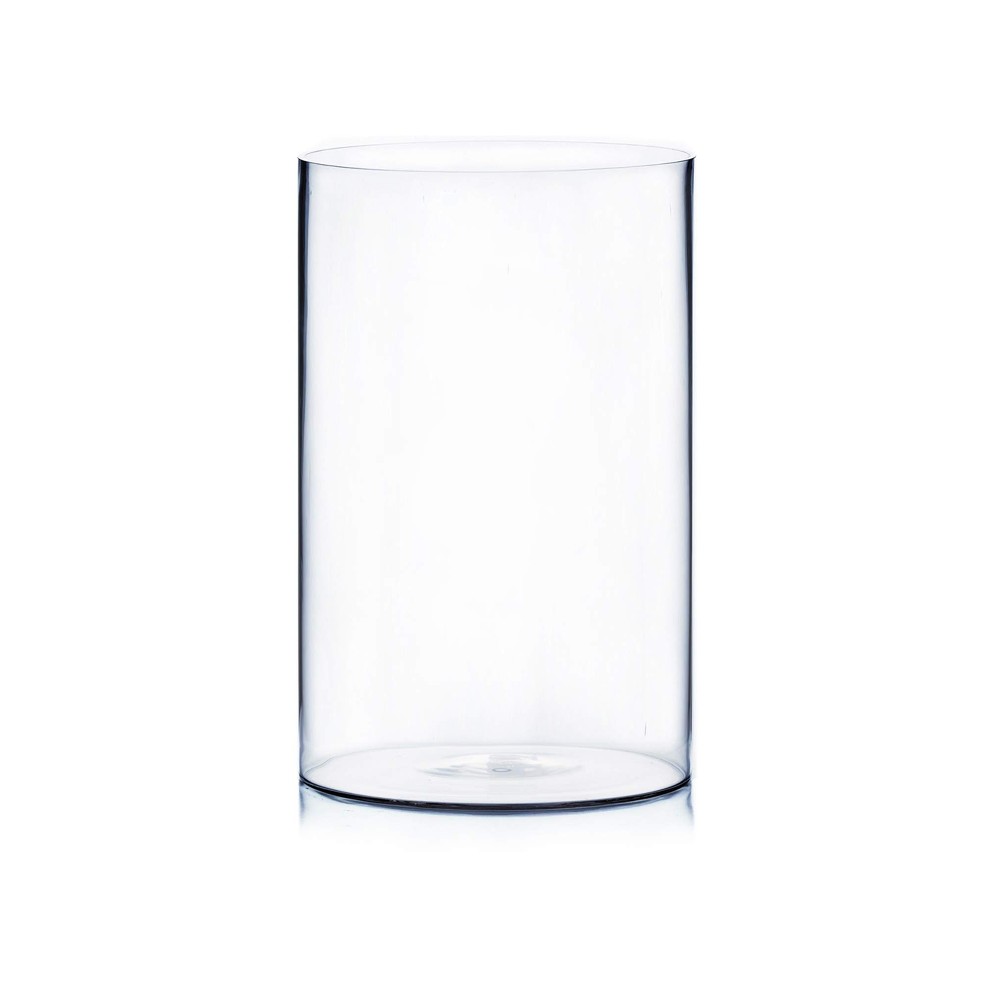WGV Cylinder Vase, Width 10", Height 16", Clear Wide Large Diameter Flower Glassware, Floral Cont... | Amazon (US)