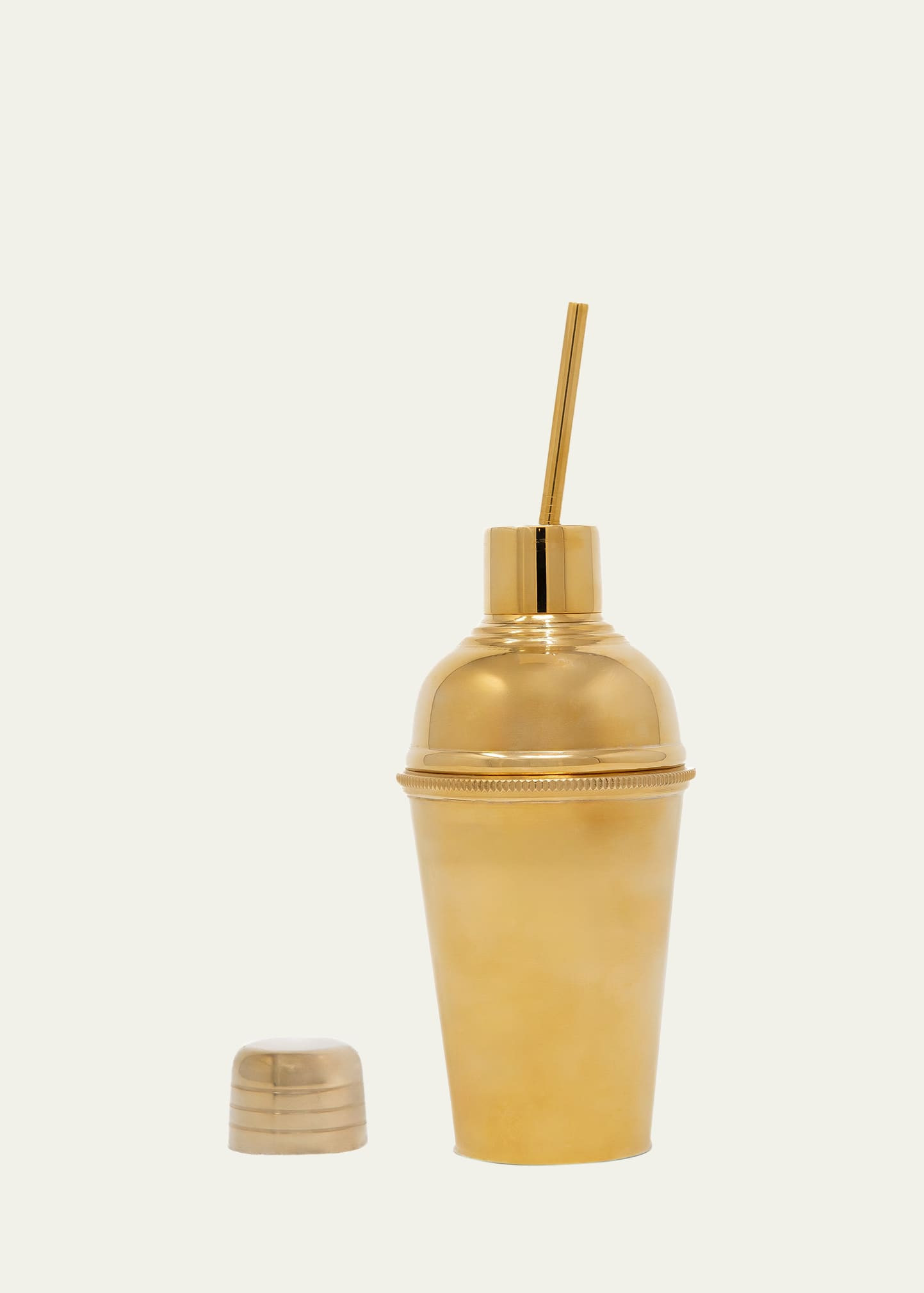 Peter Callahan Gold Martini Shaker with Gold Straw 6" | Bergdorf Goodman