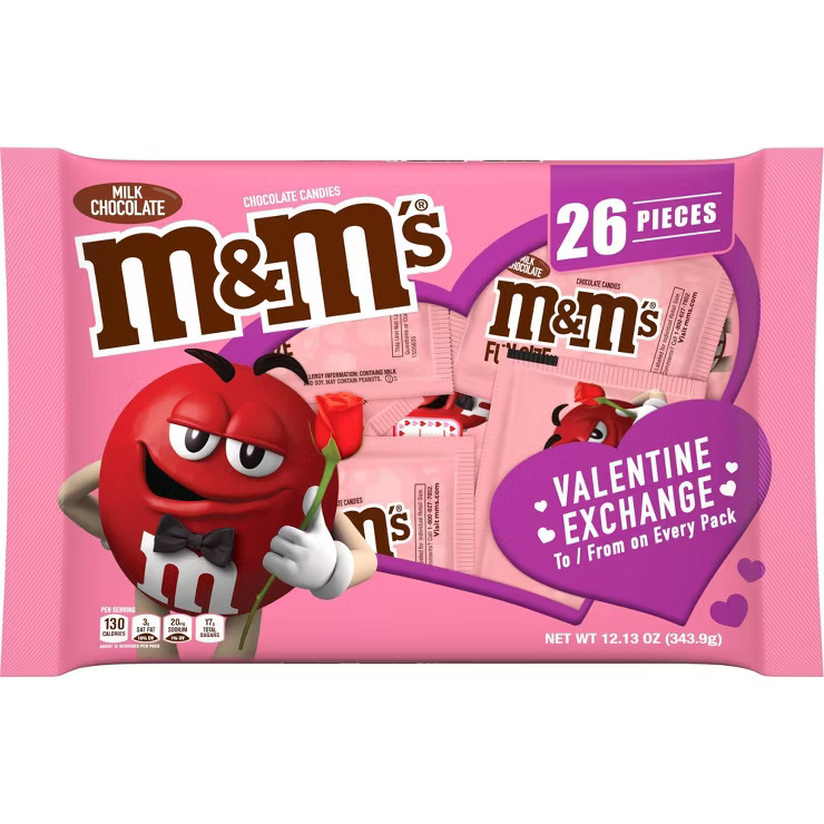 M&M's Valentine's Milk Chocolate Exchange Bag - 12.13oz/26ct | Target