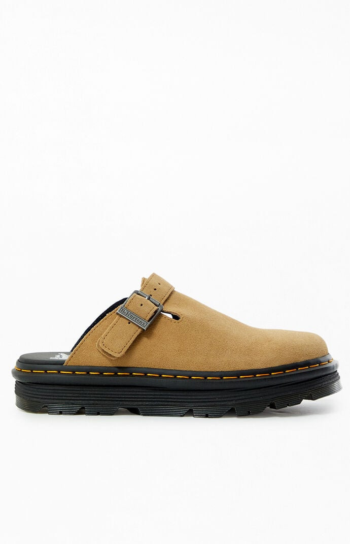 Dr Martens Tan Zebzag Suede Slingback Platform Mules - Size 11 | PacSun