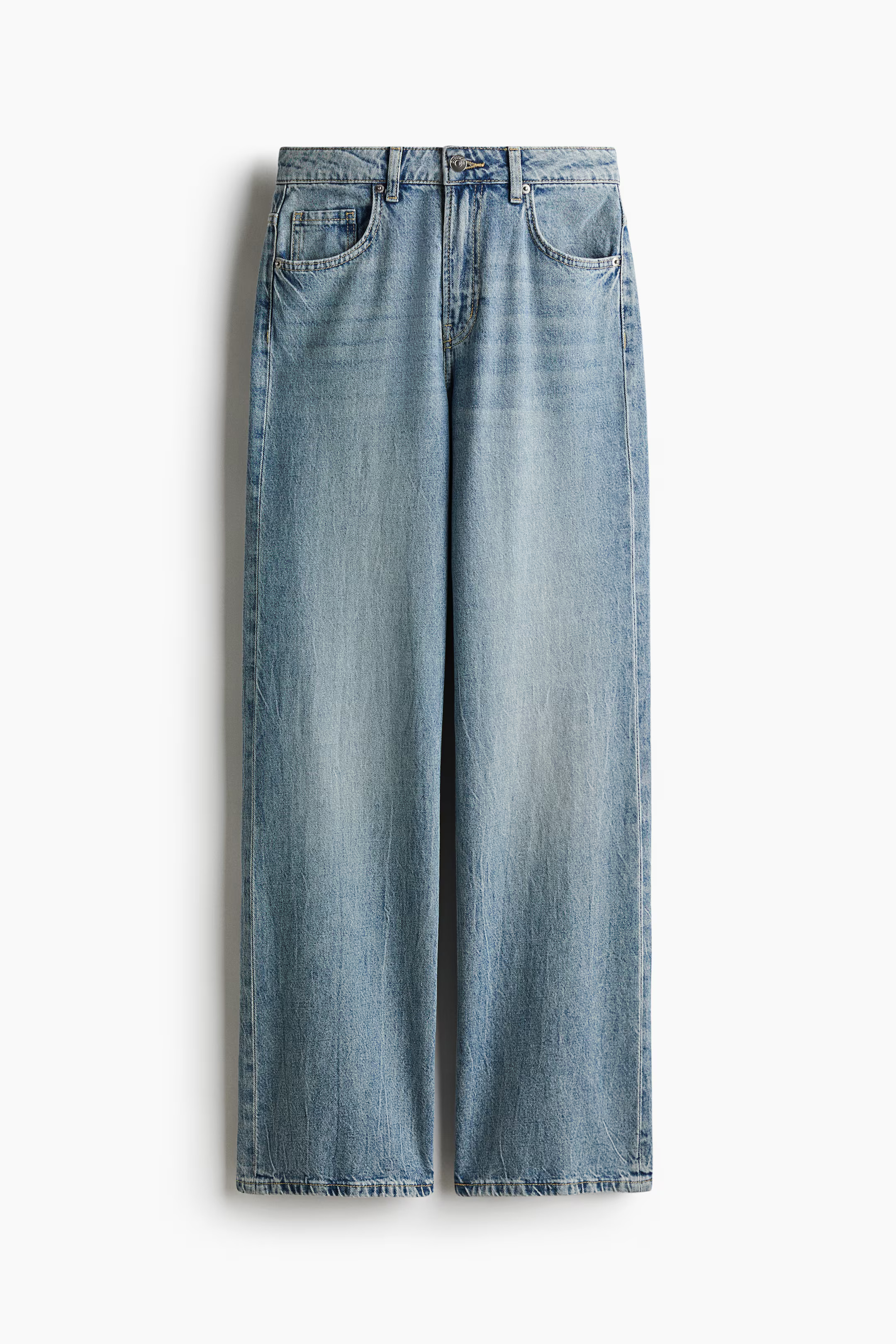 Bleecker High Rise Wide Leg Jeans - Light denim blue - Ladies | H&M US | H&M (US + CA)