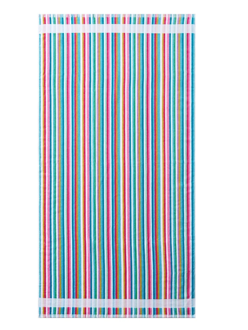 Better Homes & Gardens Cotton Blend Blend Beach Towel, 72 x 38 in, Warm Veriegated Stripe | Walmart (US)